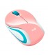 Logitech MINI MOUSE Inalámbrico Receptor USB Compatible Win-Mac Ultra Portable -Blossom-ROSADO