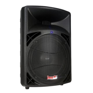 Pro Dj PB15K-USB-FM-BT cabina activa, con woofer de 15" entrada USB/SD, ecualizador de 2 bandas
