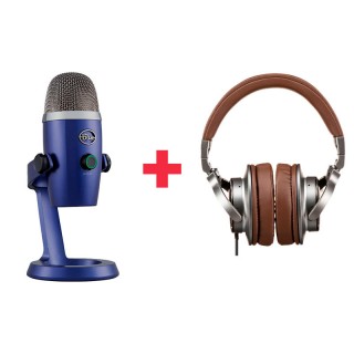 Micrófono Blue Yeti Nano + Audífonos Behringer BH 470
